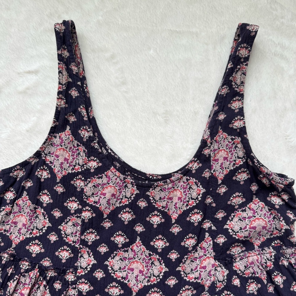 American Eagle Outfitters Purple Flowy Mini‎ Dress Women Small Bohemian Beach - Picture 4 of 10